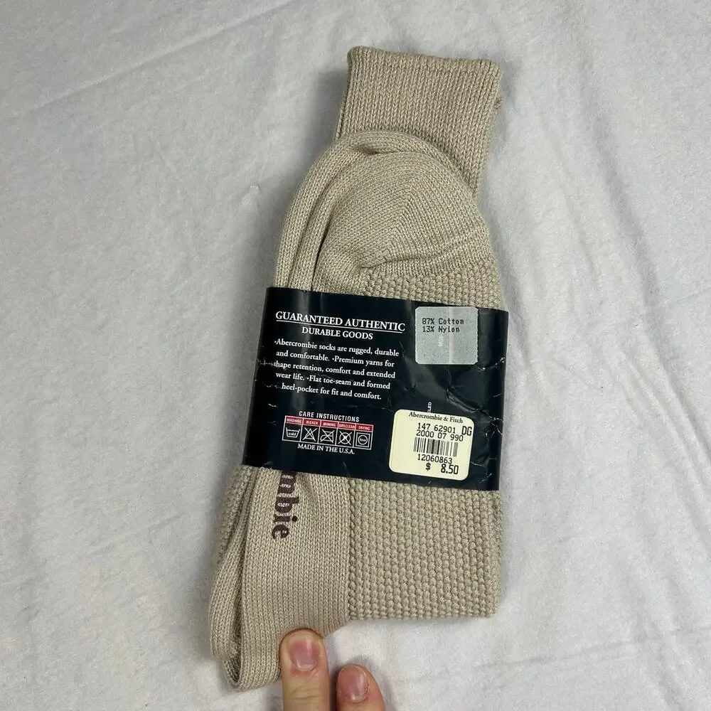Vintage Abercrombie & Fitch Reliable Outdoor Goods Socks Deadstock Made in USA